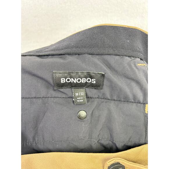 Men's Bonobos Straight Tan Pants - Size 38/32 Gulf Preppy Athleisure - Picture 2 of 12